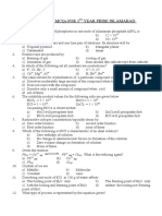 Chemistry Mcqs For 1 Year Fbise Islamabad: (S) 2+ 2+ (Aq) (S) 2+ (Aq) 2+) (S) (S)