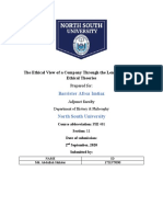 Barrister Afroz Imtiaz: The Ethical View of A Company Through The Lenses of Various Ethical Theories