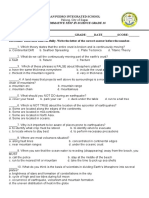 1 Summative Test in Science Grade 10: San Pedro Integrated School