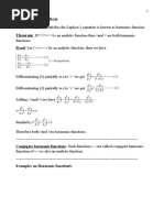 Harmonic Function: Theorem