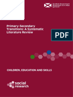 Primary Secondary Transitions Systematic Literature Review