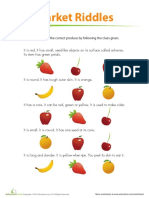 Market Riddles: Directions: Circle The Correct Produce by Following The Clues Given