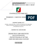 230/33Kv Bole Lemi Substation Calculation Note - Protection Relay Setting - 230Kv Bus Bar & Bus Coupler