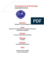 Valoración de Los Manglares en La República Dominicana.