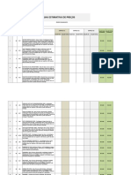 Modelo de Planilha Estimativa 3 Cotação