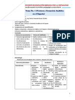 Planificacion Tema 1, Vectores y Geometria Analitica en El Espacio