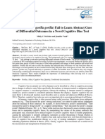 Gorillas (Gorilla Gorilla Gorilla) Fail To Learn Abstract Cues of Differential Outcomes in A Novel Cognitive Bias Test