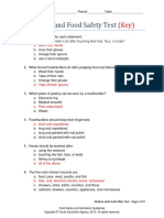 Kitchen and Food Safety Test: Multiple Choice