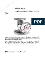 Variable Area Flow Meter