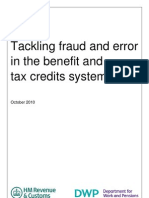 Tackling Fraud and Error in The Benefit and Tax Credits Systems