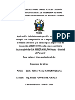 Aplicacion Del Sistema de Seguridad Iso 45001 en Milpo