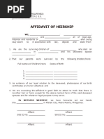 Affidavit of Heirship