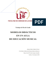 Modelos Didacticos en Un Aula de Educación Musical