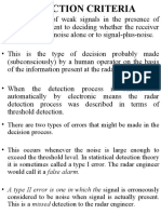 Detection Criteria