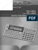 Sharp pc-1401 Manual