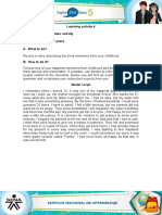 Learning Activity 4 Evidence: Consolidation Activity Stage 1: The Wonder Years A. What To Do?