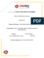 Tipos de Crédito Que Otorga El Sistema Financiero Lesly Osorio 31811898