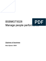 BSBMGT5028 Manage People Performance: Diploma of Business