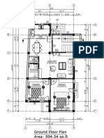 Ground Floor Plan Area: 994.54 SQ - FT: UP W2 W3