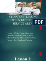 Chapter 1: Liasing Between Kitchen and Service Areas