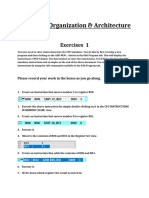 Computer Organization & Architecture: Exercises 1