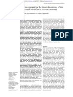 Reference Ranges For The Linear Dimensions of The Intracranial Ventricles in Preterm Neonates