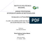 Clase # 5 Planificación de Tratamientos de Radioterapia Del Cáncer