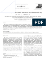 A Study of R.f.-Sputtered Al and Ni Thin Films On AZ91D Magnesium Alloy