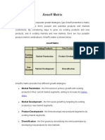 Ansoff Matrix Ads and Disads