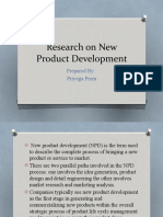 Research On New Product Development: Prepared By: Priyega Prem