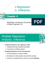 Multiple Regression Analysis: Inference: Wooldridge: Introductory Econometrics: A Modern Approach, 5e