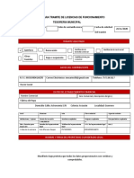 Formato para Tramite de Licencias de Funcionamiento