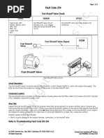 Fault Code 254: Fuel Shutoff Valve Circuit