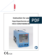 Instruction For Use: Hypo/Hyperthermia Unit Hico-Variotherm 550