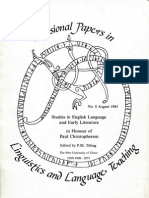 Studies in English Language and Early Literature in Honour of Paul Christophersen