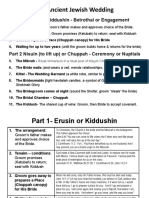 The Ancient Jewish Wedding: Part 1-Erusin or Kiddushin - Betrothal or Engagement