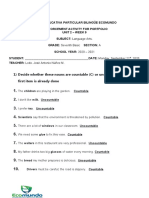 Reinforcement Activity 1 - 7th A - Countable and Uncountable Nouns - September 21st