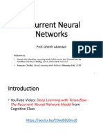 Recurrent Neural Networks: Prof. Gheith Abandah