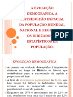 A Evolução Demográfica