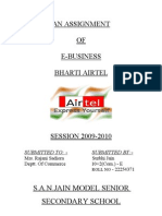 An Assignment OF E-Business Bharti Airtel: S.A.N.Jain Model Senior Secondary School