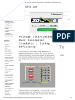 Voltage Distribution Over Suspension Insulator - String Efficiency