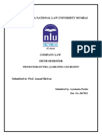 Maharashtra National Law University Mumbai: Promoters-Duties, Liabilities and Rights'