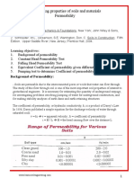 Engineering Properties of Soils and Materials Permeability