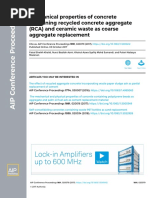 Mechanical Properties of Concrete Containing Recycled Concrete Aggregate (RCA) and Ceramic Waste As Coarse Aggregate Replacement