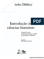 Dilthey W. Introdução Às Ciências Humanas Capítulo 1