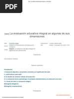 Clase 6. La Evaluación Educativa Integral en Algunas de Sus Dimensiones