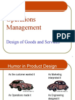 Operations Management: Design of Goods and Services