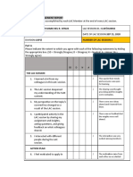 Form 4: Lac Engagement Report: (For Example, If You Disagree or Strongly Disagree, Please Indicate Why.)