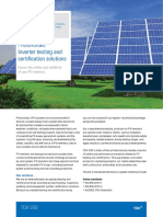 Photovoltaic Inverter Testing and Certification Solutions: Tüv Süd