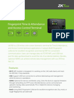 Fingerprint Time & Attendance and Access Control Terminal: Features